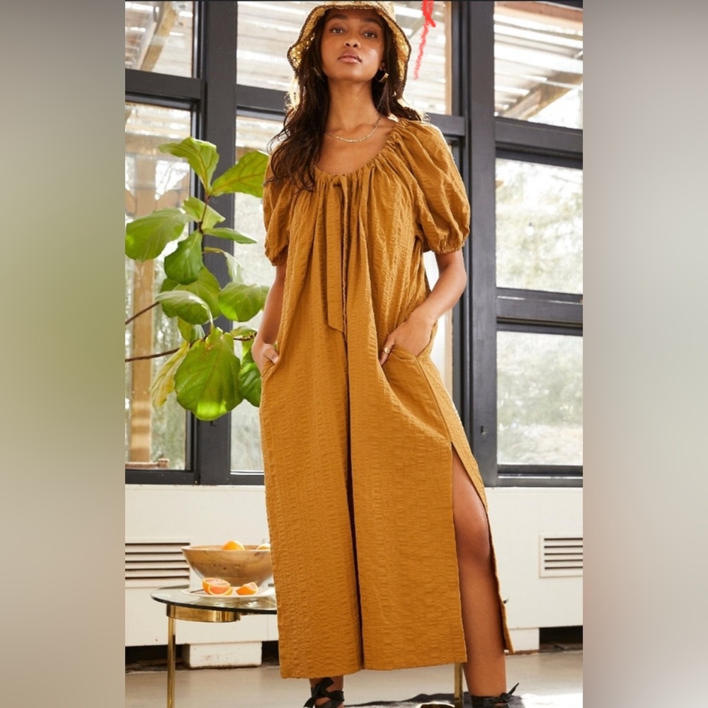 Free People Mustard Maxi Dress